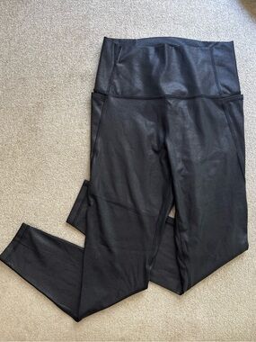 CRZ YOGA Shiny Black High-Rise Leggings